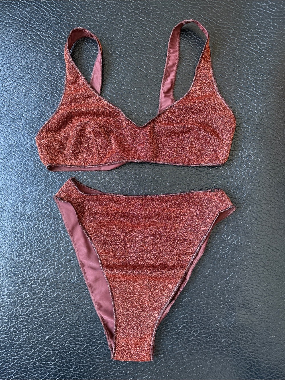 Oseree Bronze High Waist Bikini